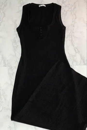 ZARA 리브 미디 원피스 M