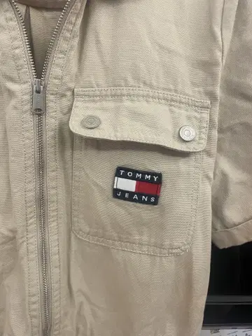 TOMMY JEANS 베이지 반팔 원피스 (바지