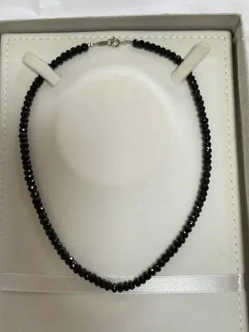 블랙 스피넬 목걸이 silver925