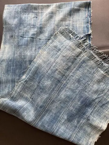 Vintage 아프리칸 인디고 스톨 2 레어