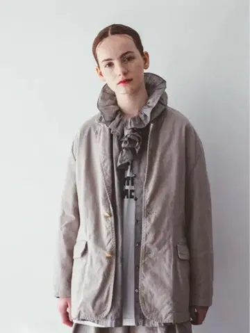 nest Robe 린넨 천연 염색 리프 컬러 블라우스