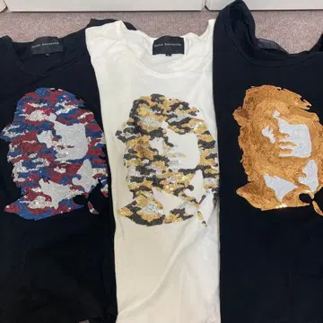 dartin bonaparto 스팽글 반팔 티셔츠 3세트