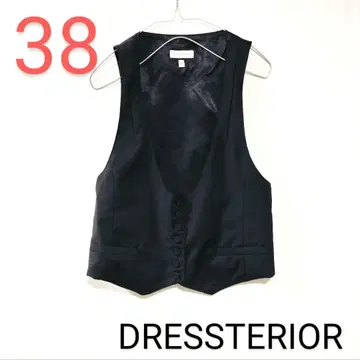 새상품급 DRESSTERIOR 울 베스트 블랙 일본제 38 M 익명 배송