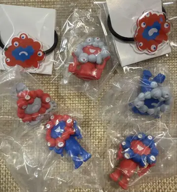 오사카 간사이 만박 카이요도 먁먁 가챠 5개 세트 머리끈 2개 총 7점