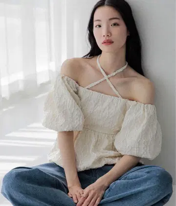 Heather 헤더 자카드 블라우스