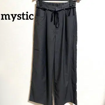mystic 미스틱 슬랙스 리본 그레이 와이드