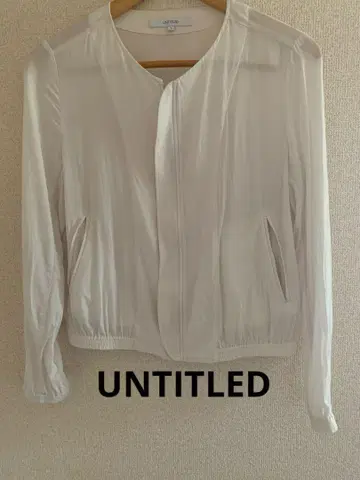 UNTITLED 얇은 소재 블루종 사이즈 2 집업 노카라