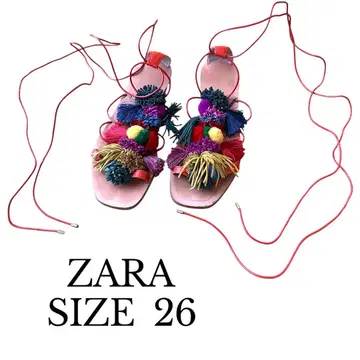 ZARA 컬러풀 레이스업 샌들 사이즈 26cm