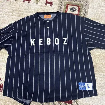 Keboz 네이비 스트라이프 T셔츠 L