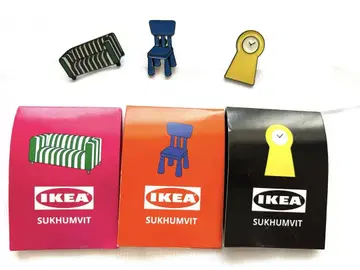 해외 IKEA 핀 배지 4세트 방콕 한정 희귀!! [새상품, 미사용]