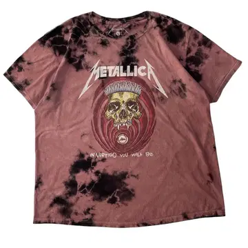 METALLICA 메탈리카 밴드 T셔츠 밴T 타이다이 빅 프린트