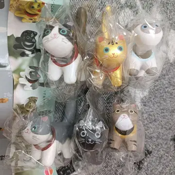 [ 6점 세트 ] 네코베코 마스코트 고양이에 진주