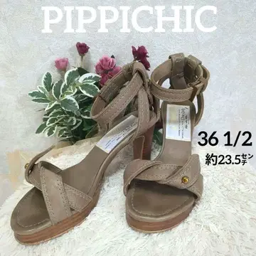 피피시크 PIPPICHIC 샌들 스트랩 힐 가죽 카키