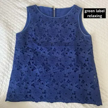 [ green label relaxing ] 블라우스 슬리브리스 레이스