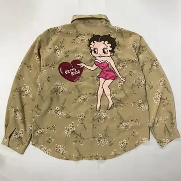 BETTY BOOP 베티 쨩 꽃무늬 셔츠 베이지