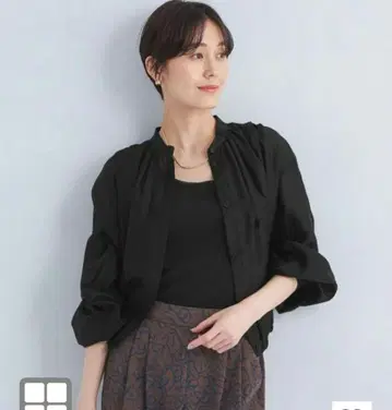 그린 라벨 릴랙싱 시어 개더 블라우스 블라우스