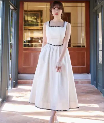 Herlipto Monaco Tweed Dress M 사이즈 white