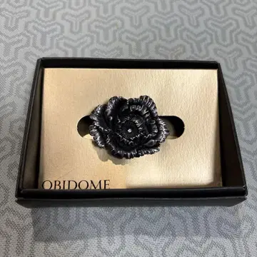 OBIDOME 꽃 모양 오비 고정 띠 블랙 컬러