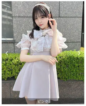 ROJITA 꽃무늬 보타이 도킹 원피스