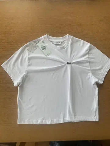 LACOSTE 오버사이즈 핏 티셔츠 36 화이트
