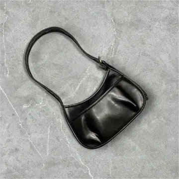 archive 00s one shoulder bag black y2k