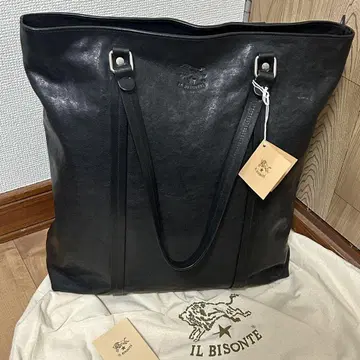 IL BISONTE 일비종떼 블랙 토트백 가죽 새상품 천연 가죽