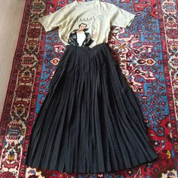 구제 의류 vintage 블랙 플리츠 스커트 inouvintage 구매