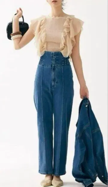 스나이델 하이웨스트 미들 레그 데님