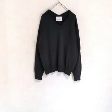 뷰티&유스 유나이티드 애로우즈 블랙 V넥 울 캐시미어