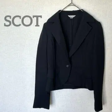 [ SCOT CLUB ] 테일러드 자켓 블랙 트리아세테이트