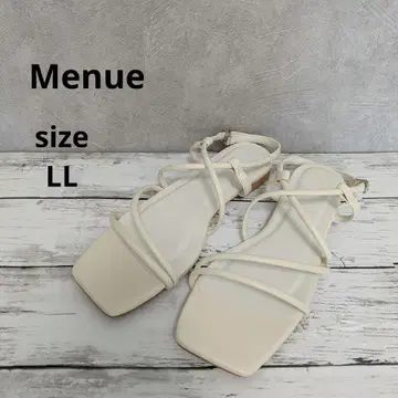 menue 스퀘어토 스트랩 샌들 LL 25cm [미사용]