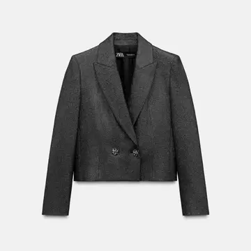 [미사용 새상품] ZARA 반짝이 숏 기장 블레이저 S 사이즈