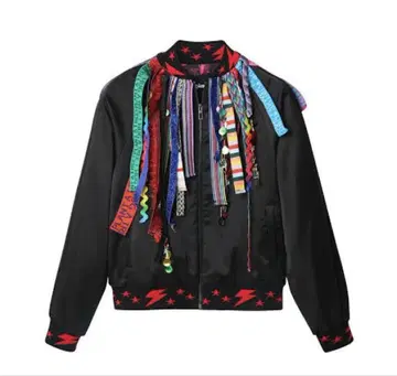 Desigual 컬러풀 리본 블랙 자켓 S 사이즈