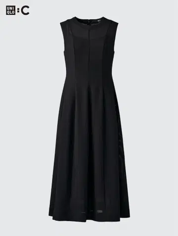 [새상품] UNIQLO C 메쉬 원피스 슬리브리스 블랙 M