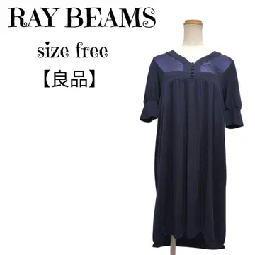 [ 양품 ] RAY BEAMS 원피스 반팔 네이비 넉넉한 핏