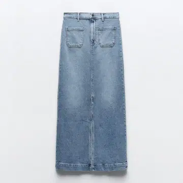 ZARA 패치 포켓 데님 롱 스커트