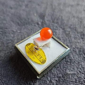 오렌지 구체 석재 오비 고정 띠