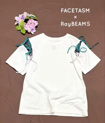 FACETASM RayBEAMS 셔츠 반팔 리본 슬리브리스 별주