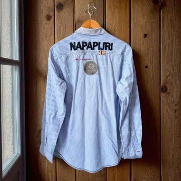 Napapijri 나파피리 남성용 L 긴팔 캐주얼 셔츠 L 상의
