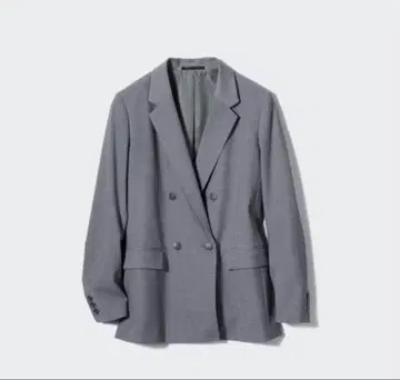 미사용 UNIQLO 유니클로 더블 자켓 그레이 2024