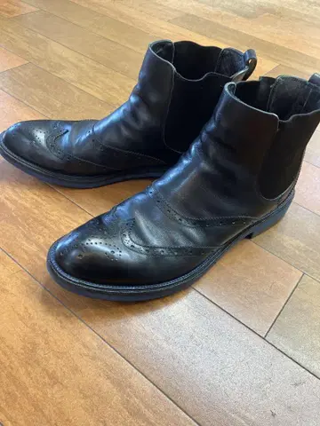 블랙 사이드 고어 부츠 윙팁 26.5cm