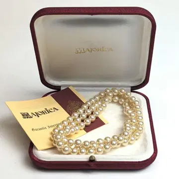 MAJORICA 마조리카 펄 목걸이 7.3mm 박스 포함 빈티지