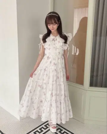 evelyn 오리지널 리본 무늬 OP