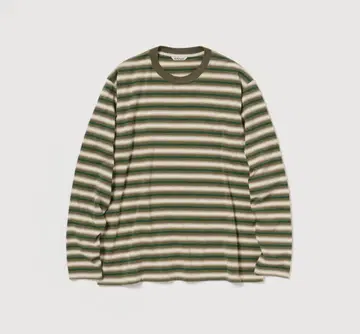 auralee GRADIENT STRIPE JERSEY L/S TEE 5