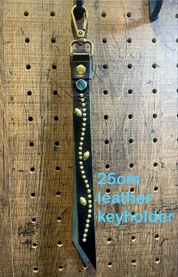 25cm 아쿠아 가죽 스터드 키링 CALEE schott 좋아하시는 분