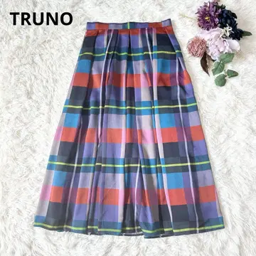TRUNO 토르노 노이즈 메이커 오리지널 체크 스커트 레드 계열