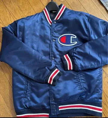 Champion 바시티 자켓 네이비