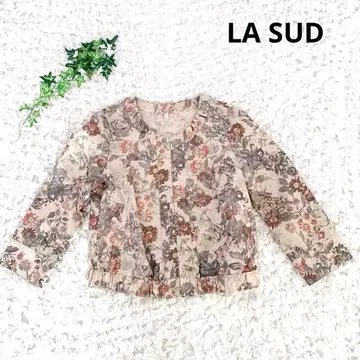 LA SUD 라슈드 자켓 숏 기장 꽃무늬 얇은 소재 봄/여름