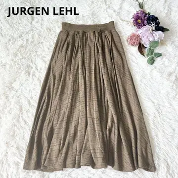 JURGEN LEHL 요건 레일 코튼 울 네프 롱 스커트