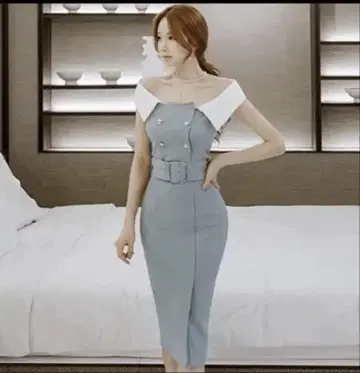 오프숄더 타이트 드레스